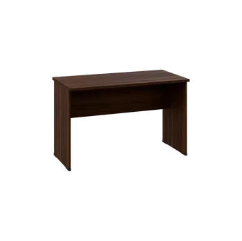 Psací stůl OPL 26 - 12 stůl kancelářský, dřevěná podnož, deska 25 mm, široký 1200 mm, ořech královský