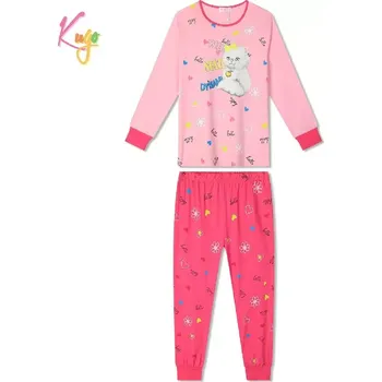 Dětská móda Dívčí pyžamo Kugo MP5863 světle růžová / tmavě růžová (dívčí pyžamo s kočičkou)