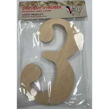Číslo 3 velké přírodní – výška 180 mm