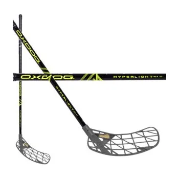 Florbalová hůl Oxdog HYPERLIGHT HES 27 YL ROUND GATE MBC Florbalová hůl žlutá / černá, Pravá (pravá ruka dole), 103cm (=113cm)