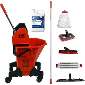 Úklidový vozík Úklidový vozík SYR LTS se ždímačem, sada Komplet, červená