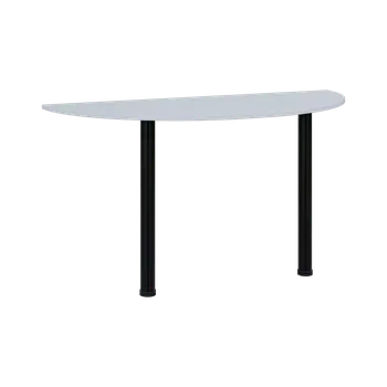 Stolová podnož TJC - 140 přístavba jednací, kovová podnož černá, síla desky 18 mm, široká 1400 mm, bílá