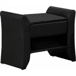 YAMDENA čalouněný noční stolek, černá + vyzvednutí ZDARMA