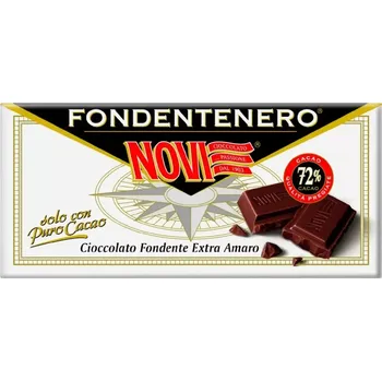 Čokoláda Čokoláda NOVI 100 g hořká 72 % - s hořkou náplní (Hořká tabulková italská čokoláda / s hořkou krémovou náplní)