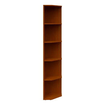 Policová skříň OZV 5 - 4 kancelářská skříň rohová, pravá, 1800x400x400, třešeň šumavská