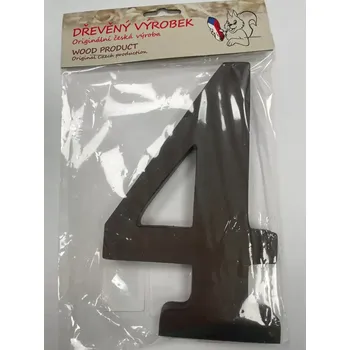 Číslo 4 velké hnědé – výška 180 mm