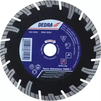 Řezný kotouč Diamantový řezný kotouč Turbo-T 150x22,2 mm DEDRA H1194