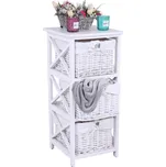 Komoda se 3 koši, TAYAS, bílá + vyzvednutí ZDARMA