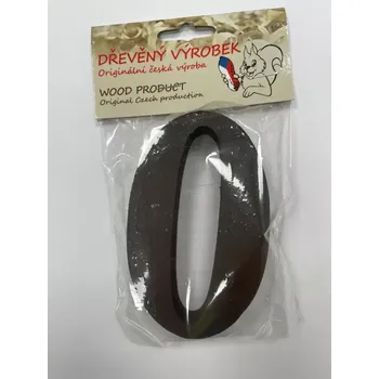 Číslo 0 střední hnědé – výška 100 mm