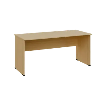 Psací stůl TP 7 - 16 stůl kancelářský, dřevěná podnož, deska 18 mm, široký 1600 mm, javor horský
