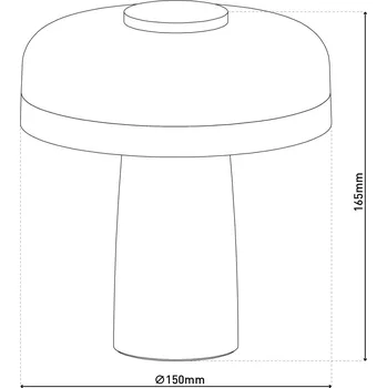 Lampička Näve LED dobíjecí stolní lampa Pilu, mátová, výška 16,5 cm kovová touchdim máta 1 x 2,6 W LED - Doprava zdarma