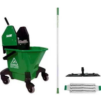 Úklidový vozík Úklidový vozík SYR TC 20/T4 v sadě s plochým mopem, zelený