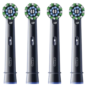 Náhradní hlavice k elektrickému kartáčku Oral-B Cross Action EB 50- 4 náhradní hlavice Black, 4 ks + Dárek k nákupu