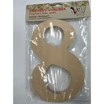 Číslo 8 velké přírodní – výška 180 mm