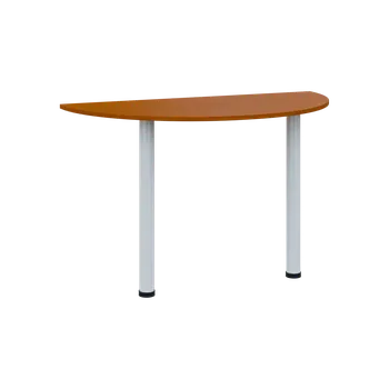 Stolová podnož TJC - 120 přístavba jednací, kovová podnož bílá, síla desky 18 mm, široká 1200 mm, třešeň šumavská