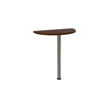 Stolová podnož OJD 2 - 70 přístavba jednací, kovová podnož chrom, síla desky 25 mm, široká 700 mm, ořech královský