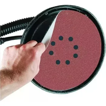 Brusný kotouč Smirkové papírové brusné kotouče děrované se suchým zipem, hrubost 150 / průměr 225 mm, balení 5 ks DEDRA DED7749A4