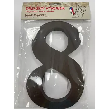 Číslo 8 velké hnědé – výška 180 mm