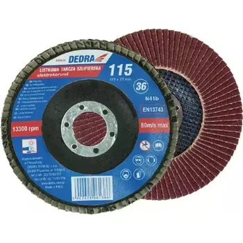 Brusný kotouč Brusný kotouč listkový 115x22mm, gr. 36 DEDRA F20036