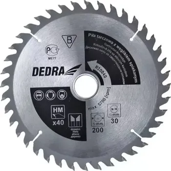 Pilový kotouč Kotoučová pila na dřevo 40z průměr 210x30 mm DEDRA H21040