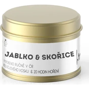 Svíčka Vontree Candle Vonná sójová svíčka v plechovce jablko, skořice, vanilka