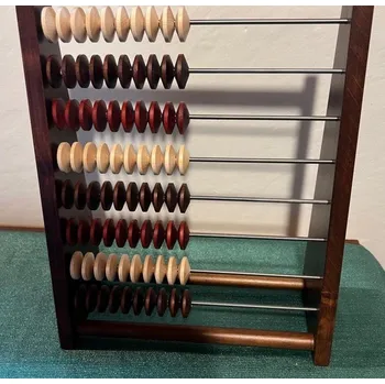 Počítadlo karambol dřevěné 9 řad zkosené Barva: mahagon