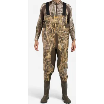 lovecké kalhoty SOLOGNAC Lovecké brodicí kalhoty s kapsami 520 maskovací s motivem rákosí 46/47 KAŠTANOVÁ|VÍCEBAREVNÁ