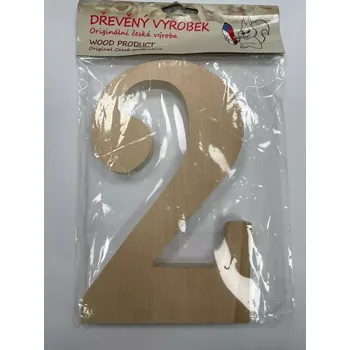 Číslo 2 velké přírodní – výška 180 mm