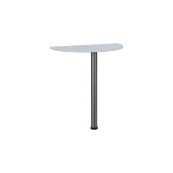 Stolová podnož TJD - 70 přístavba jednací, kovová podnož chrom, síla desky 18 mm, široká 700 mm, bílá