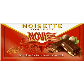 Čokoláda Italská čokoláda NOVI 100 g hořká s kousky oříšků (Bílá tabulková italská čokoláda 100g)