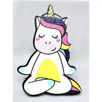 Brož Jednorožec - dřevěná brož