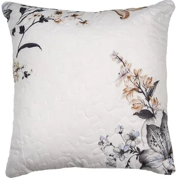 Povlak na dekorativní polštářek Bílý povlak na polštář s květy Lilia - 40*40 cm