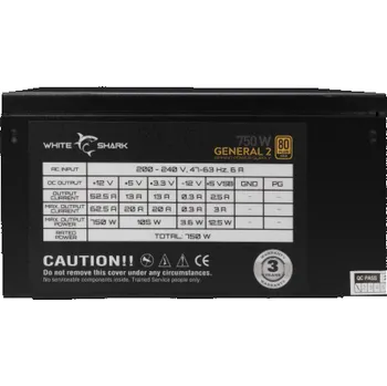 Počítačový zdroj White Shark GPSU-750W General-2 750W 80+ GOLD Full Modular
