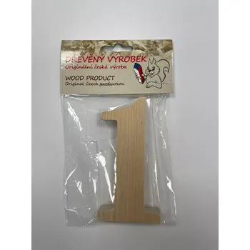 Číslo 1 střední přírodní – výška 100 mm