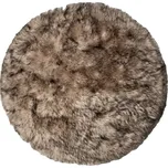 Hnědý melírovaný kulatý koberec Ruggy - Ø 100 * 3 cm