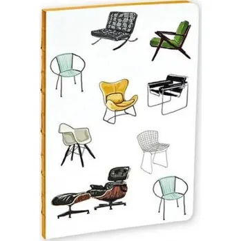 Diář Mid-Century Modern Chairs A5 Notebook – Kathryn Warren (EN)