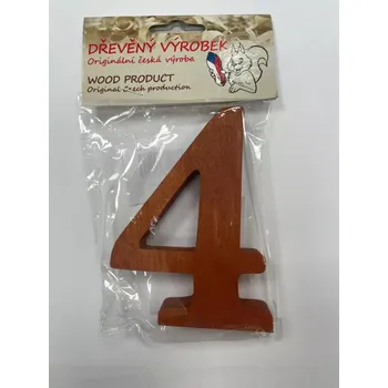 Číslo 4 střední rezaté – výška 100 mm