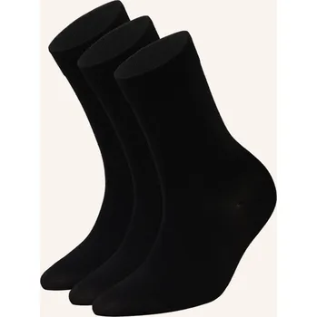 Dámské ponožky Falke Ponožky Cotton Touch, 3 Páry V Balení, 3000 black