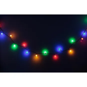 Vánoční dekorace Reťaz MagicHome Vianoce Cherry Balls, 100 LED multicolor, IP44, 8 funkcií, L-9,90 m