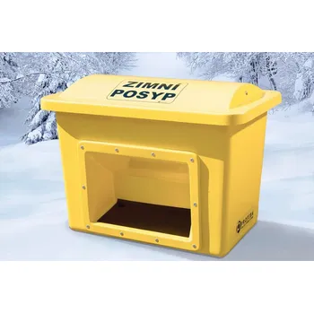 Zahradní úložný box PROFIBA Nádoba/ box na zimní posyp 750l s výsypem