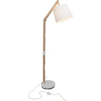 Stojací lampa Brilliant 09958A75 Stojací lampa CARLYN světlé dřevo