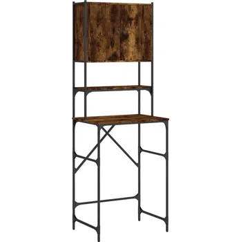 Koupelnový nábytek Skříňka nad pračku kompozitní dřevo/kov 68 x 48,5 x 194 cm