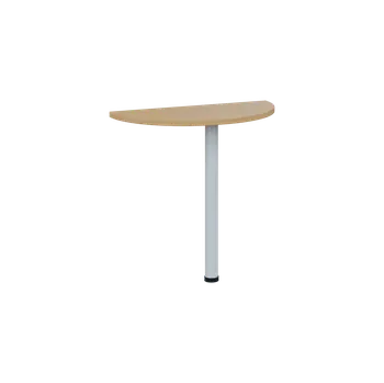 Stolová podnož OJD 2 - 80 přístavba jednací, kovová podnož bílá, síla desky 25 mm, široká 800 mm, javor horský