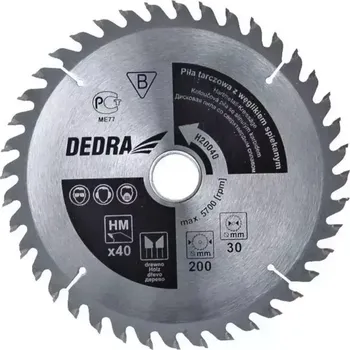 Pilový kotouč Kotoučová pila na dřevo 40z průměr 190x16 mm DEDRA H19040E