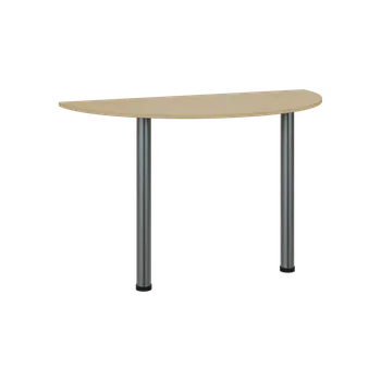 Stolová podnož TJC - 120 přístavba jednací, kovová podnož chrom, síla desky 18 mm, široká 1200 mm, javor horský