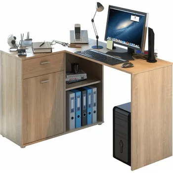 Psací stůl Rohový psací stůl MEROLIKA, levý, dub sonoma + vyzvednutí ZDARMA