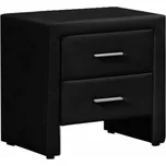 KAPULAUN čalouněný noční stolek, černá + PROVĚŘENO zákazníky + vyzvednutí ZDARMA