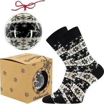 VoXX Ponožky Lonka/VOXX vánoční koule Elfi černé Velikost ponožek: 42-45