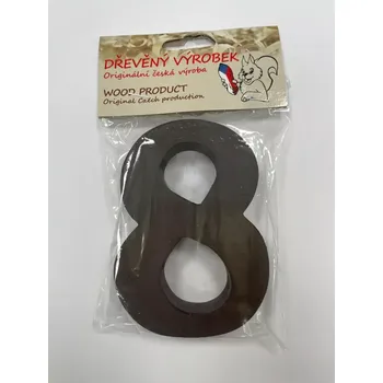 Číslo 8 střední hnědé – výška 100 mm