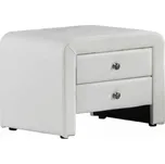 LYONOG čalouněný noční stolek, bílá + PROVĚŘENO zákazníky + vyzvednutí ZDARMA
